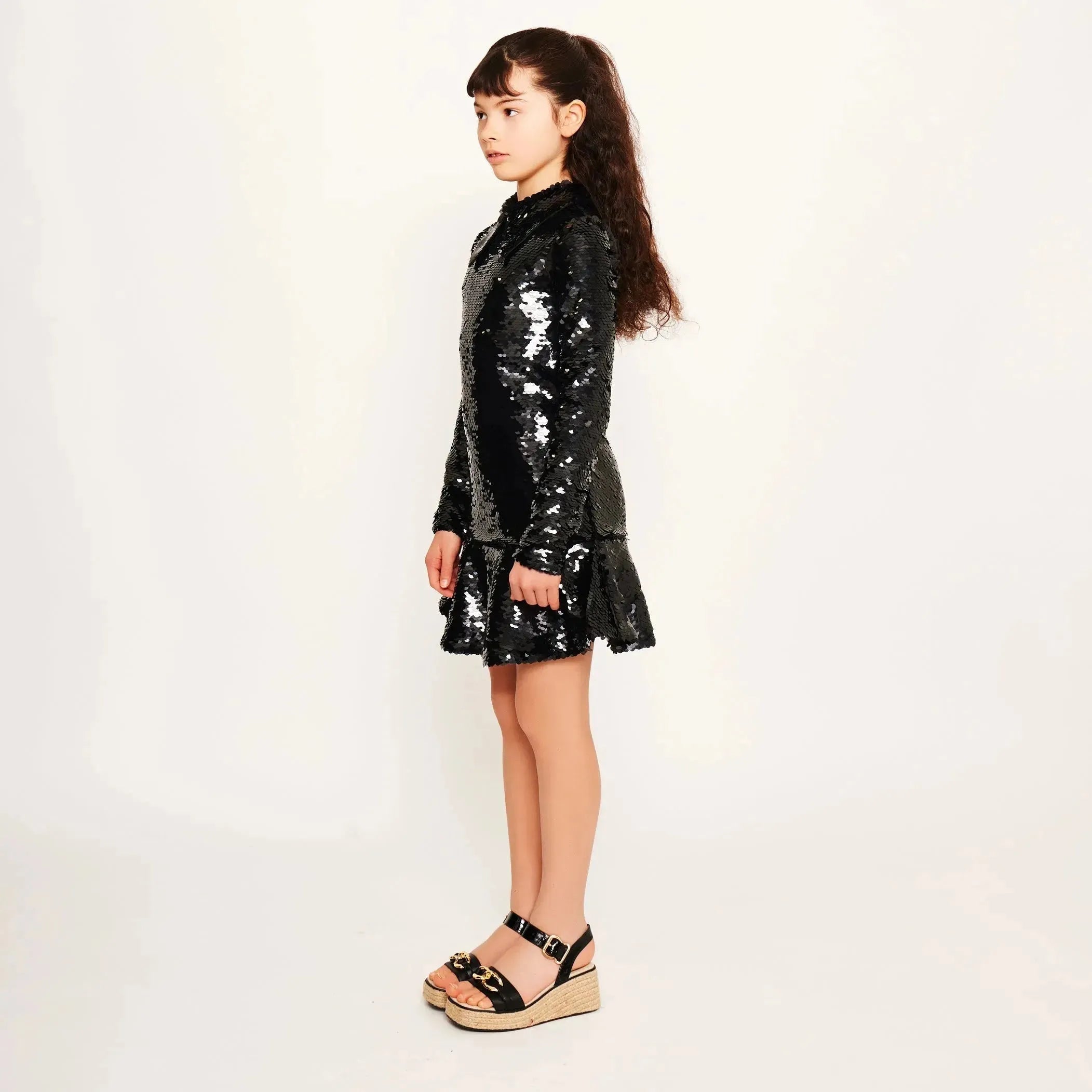 Large Sequin Collar Dress