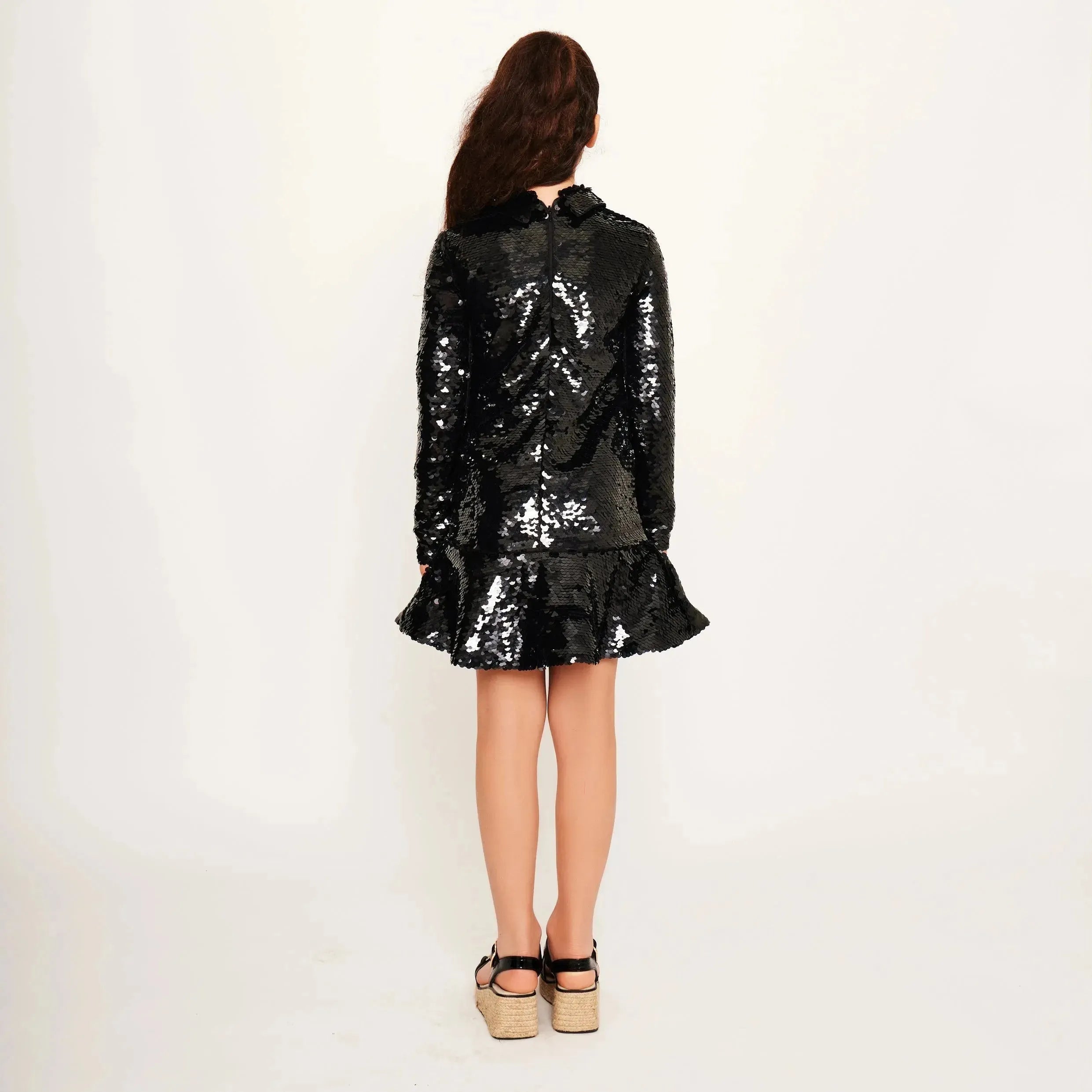 Large Sequin Collar Dress
