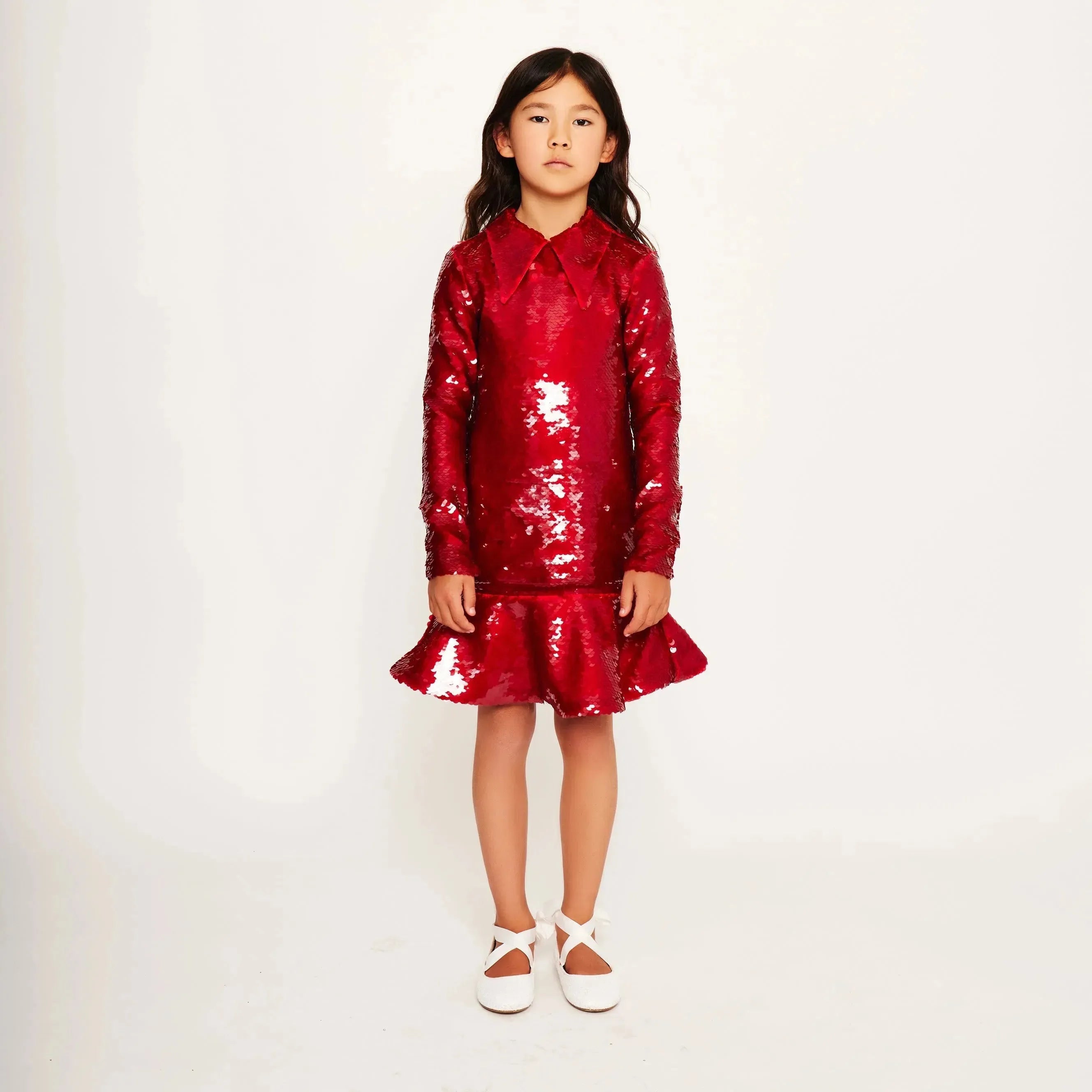 Large Sequin Collar Dress