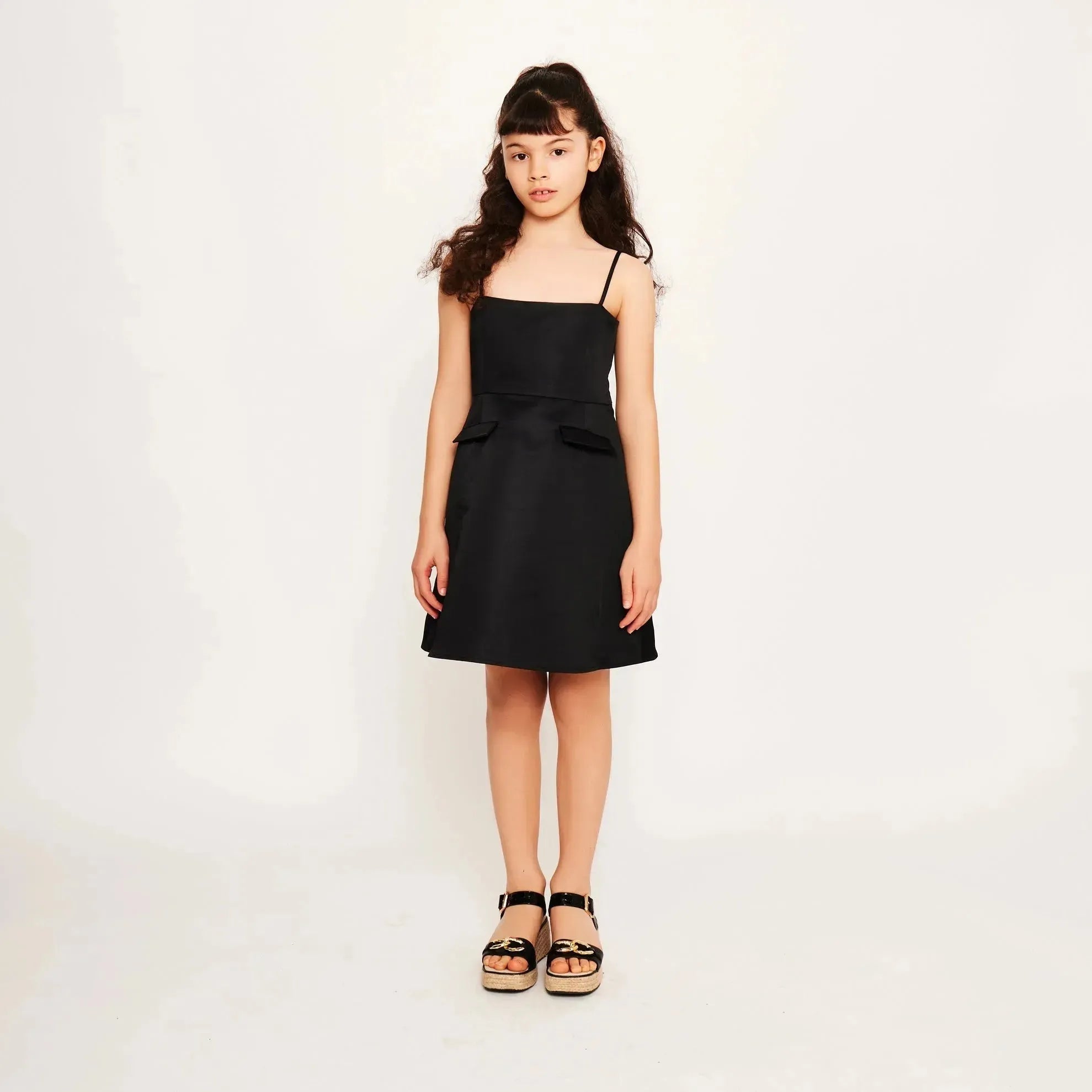 Satin A-Line Strap Dress