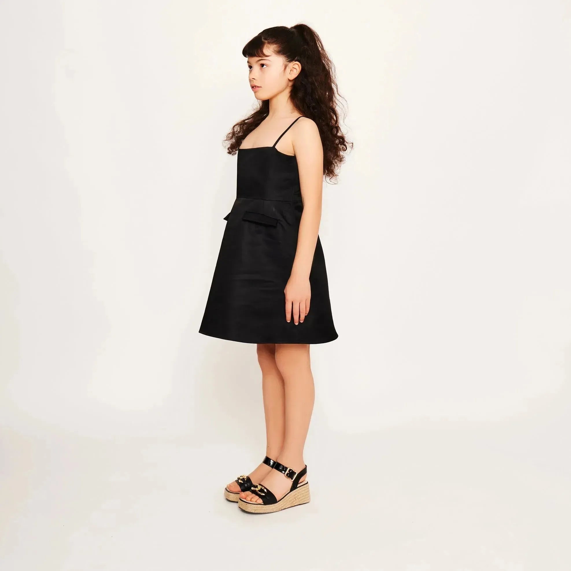 Satin A-Line Strap Dress