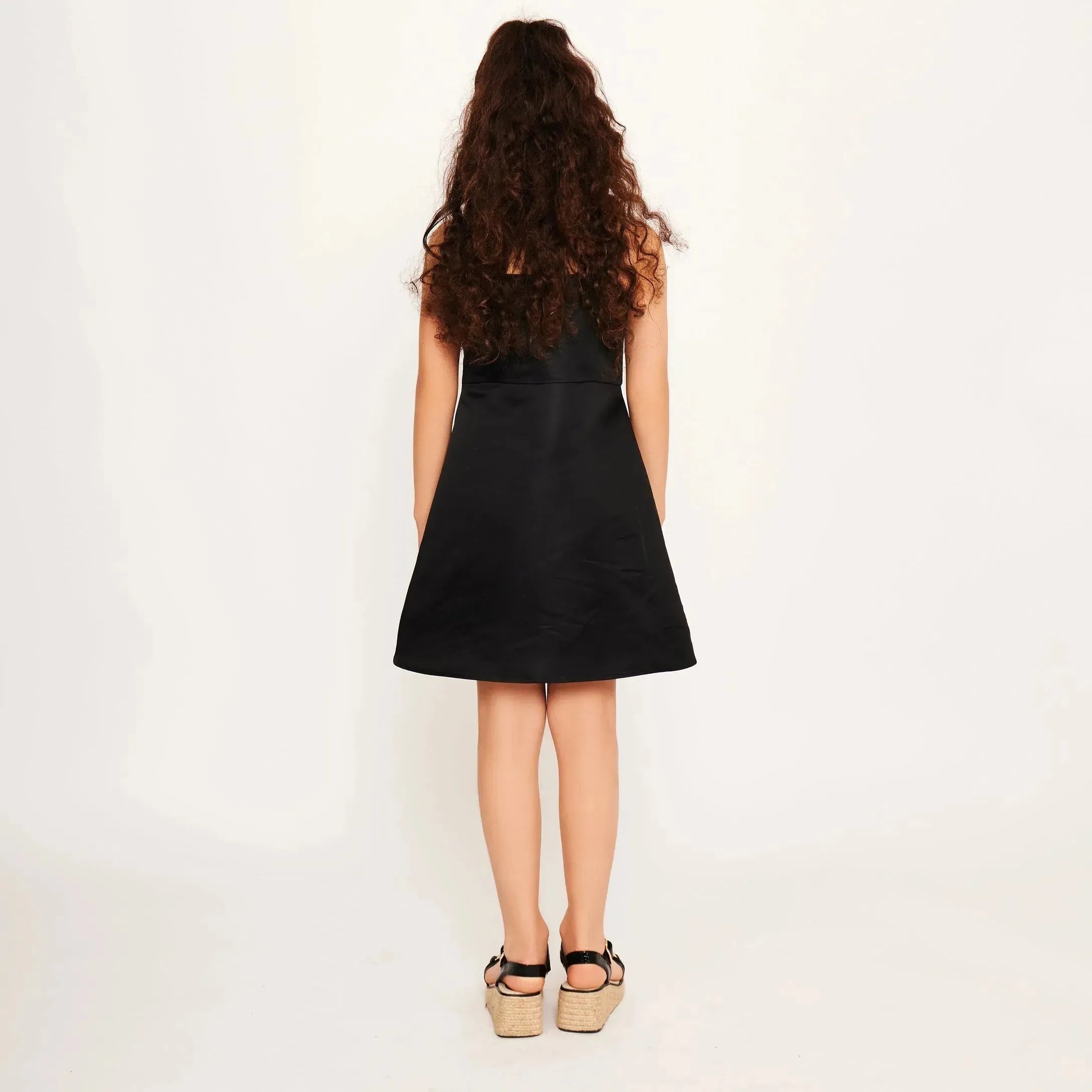 Satin A-Line Strap Dress