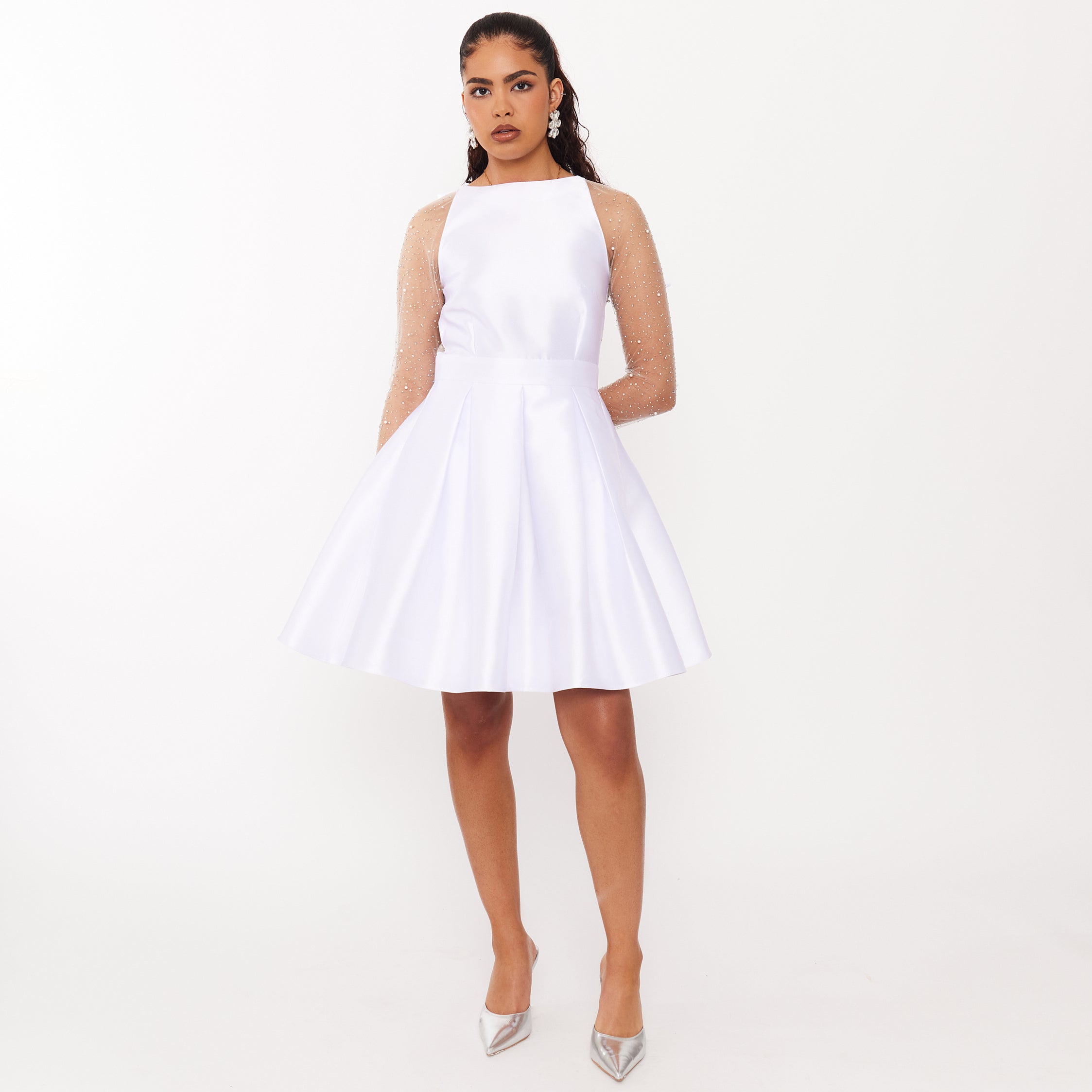 Women's Embellished Skater Dress