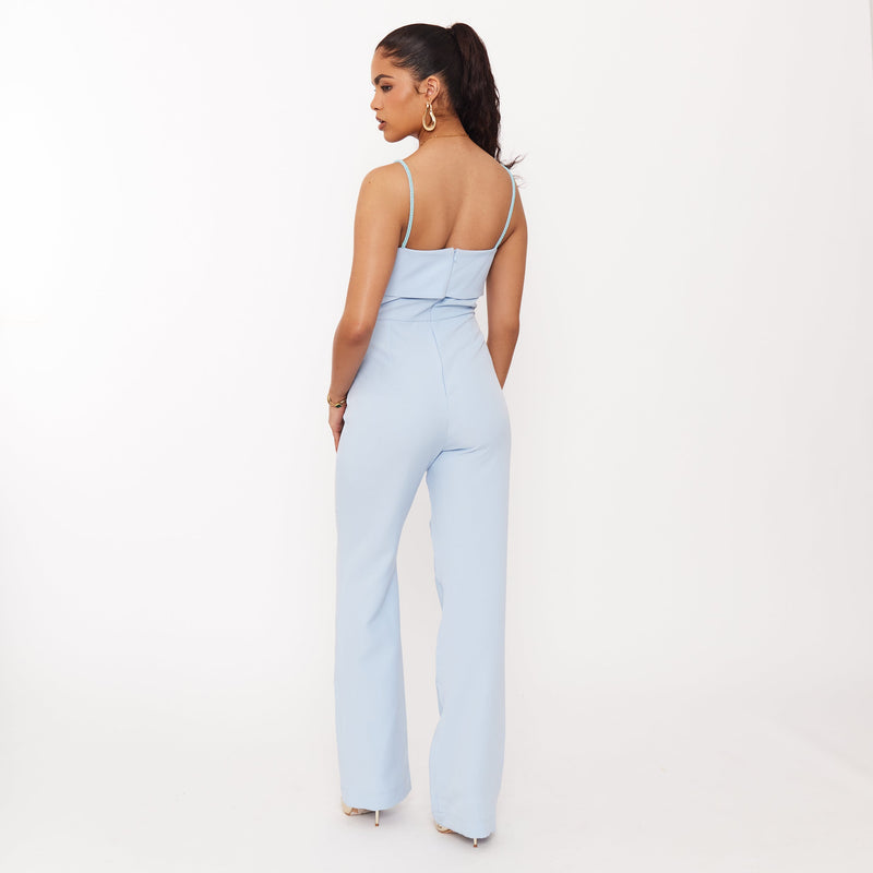 Women's Jumpsuit with Rhinestone Straps