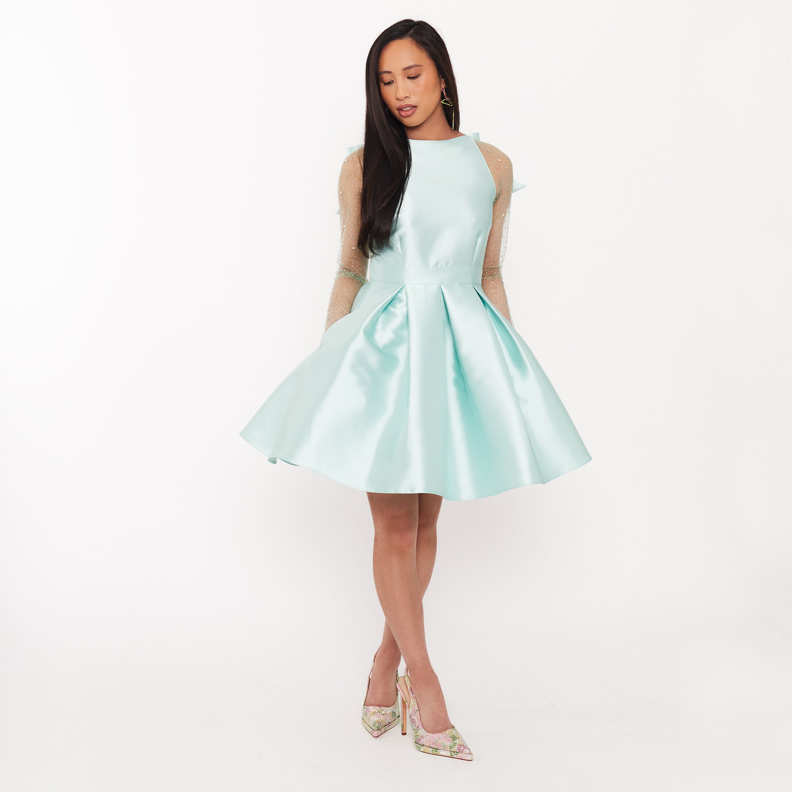 Women's Embellished Skater Dress