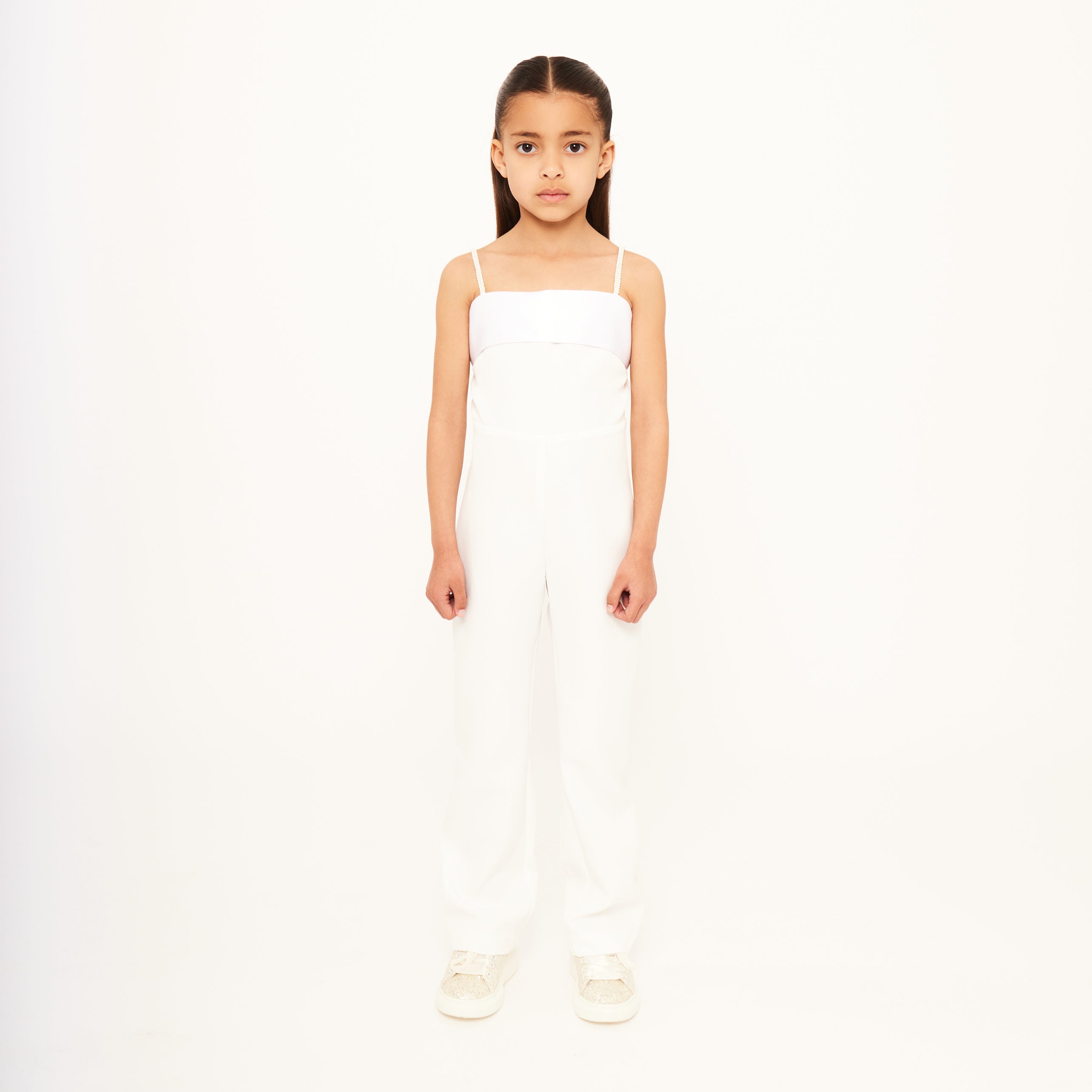 Jumpsuit with Rhinestone Straps