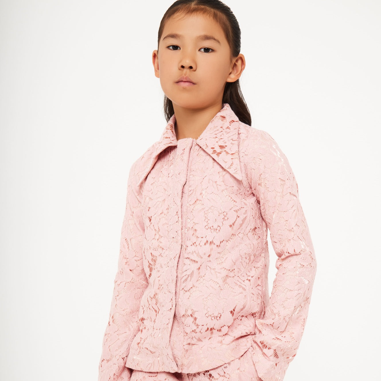 Large Collar Lace Shirt