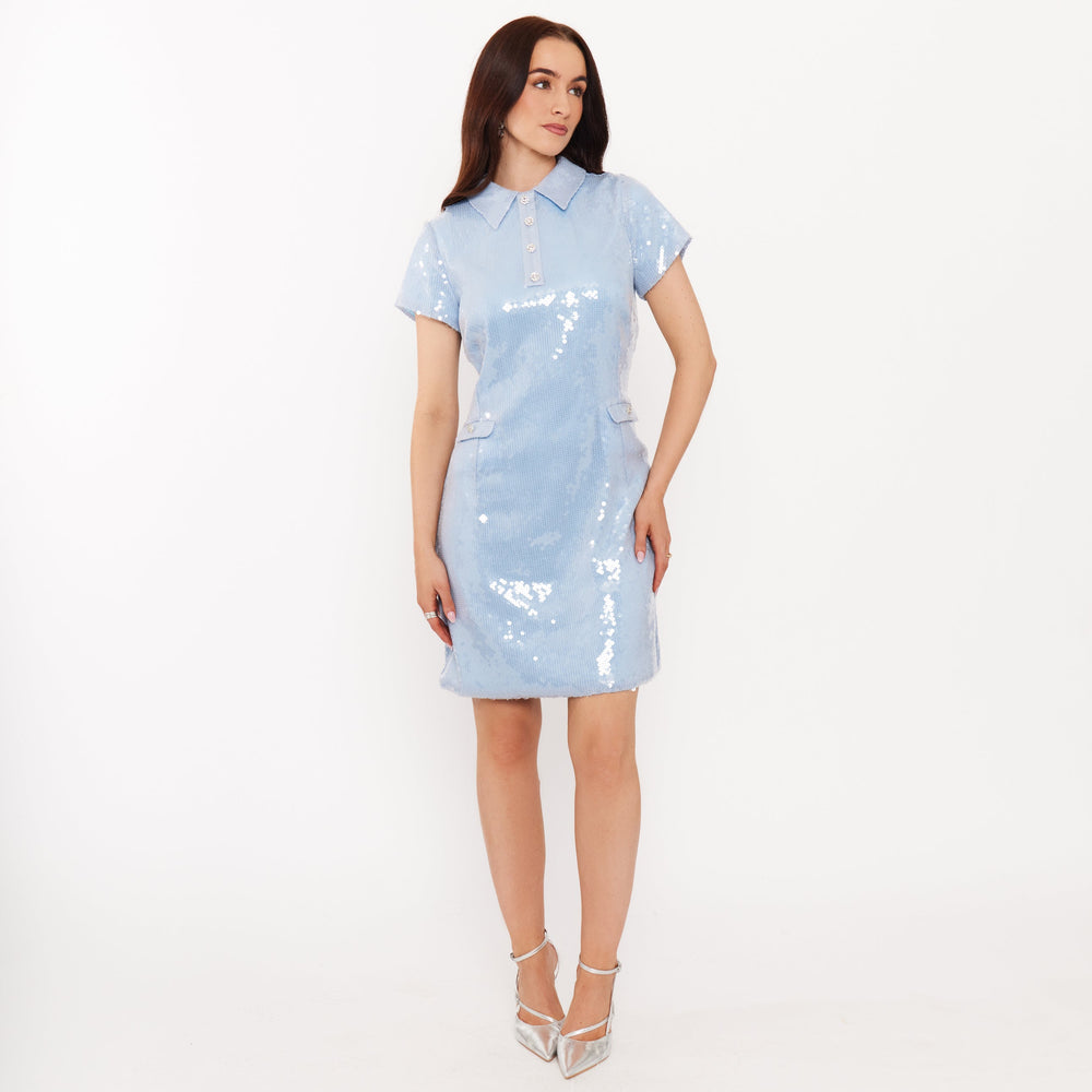Women's Sequin Dress - Dusk Blue Sequin