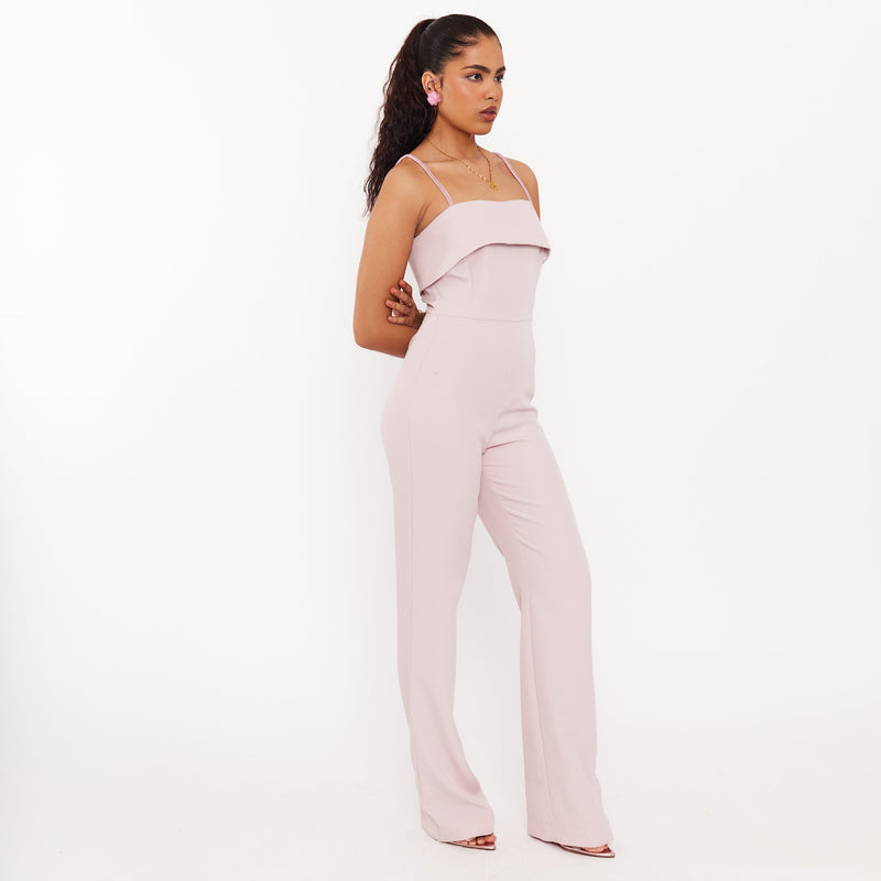 Women's Jumpsuit with Rhinestone Straps