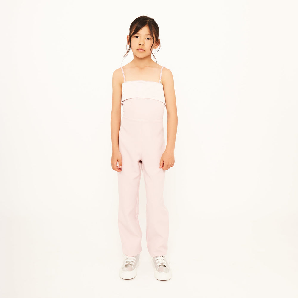 Jumpsuit with Rhinestone Straps - Baby Pink Jumpsuit