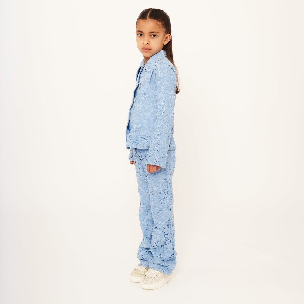 Lace Trousers - Dusk Blue Lace