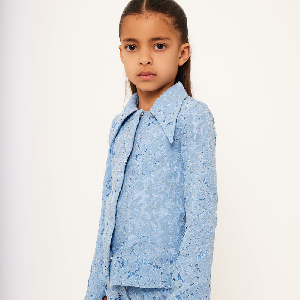 Large Collar Lace Shirt
