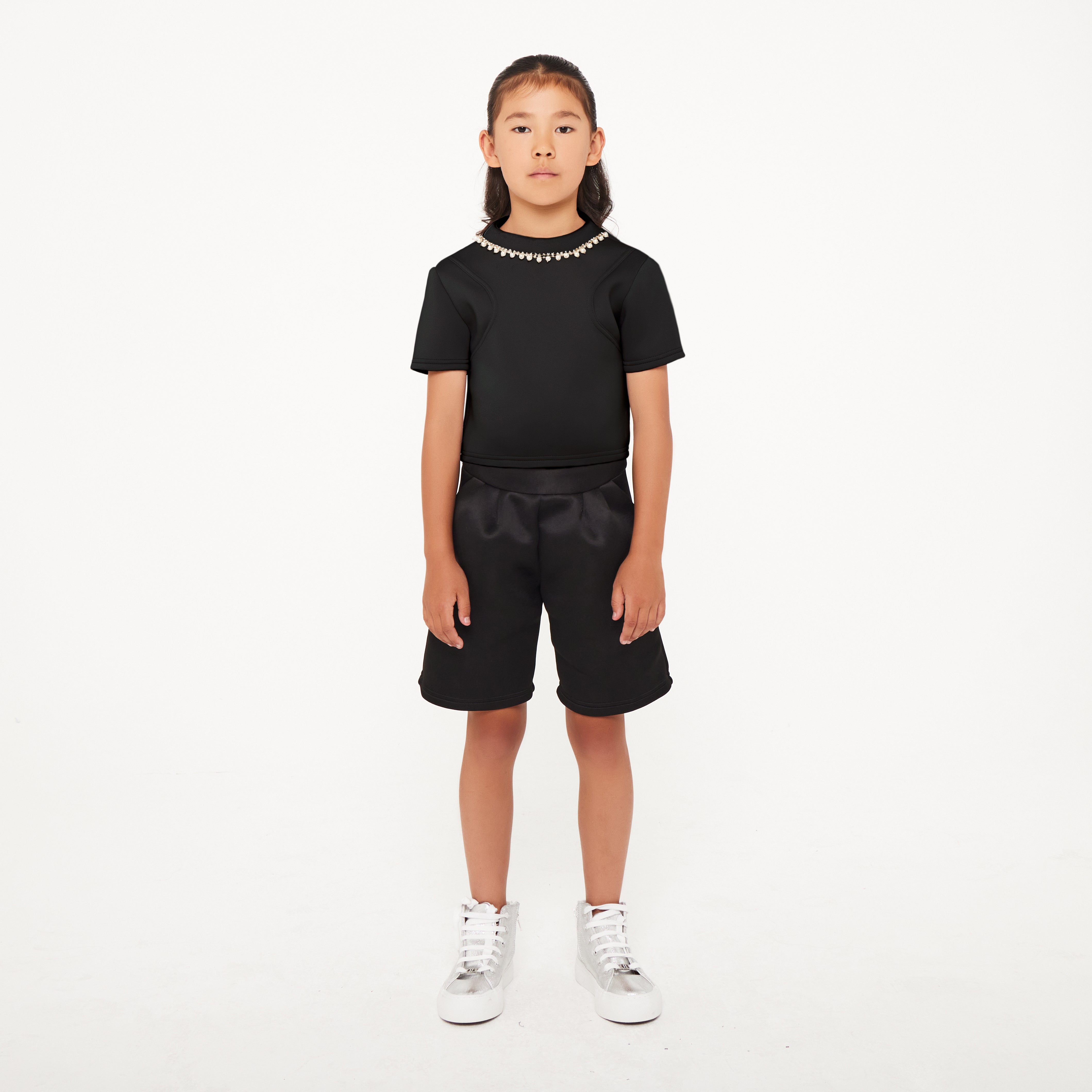 Neoprene Pleat Shorts