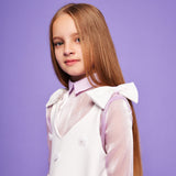 Lilac Glitter Tulle Blouse