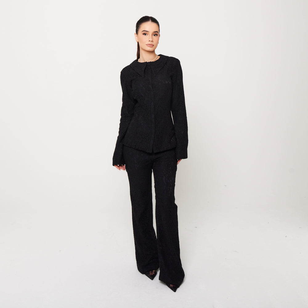 Women’s Lace Trousers - Black Lace