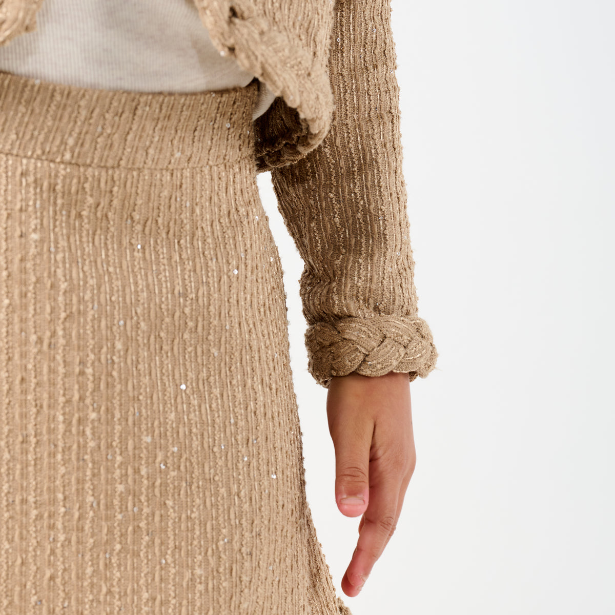 Tweed Jacket with Plait Detail