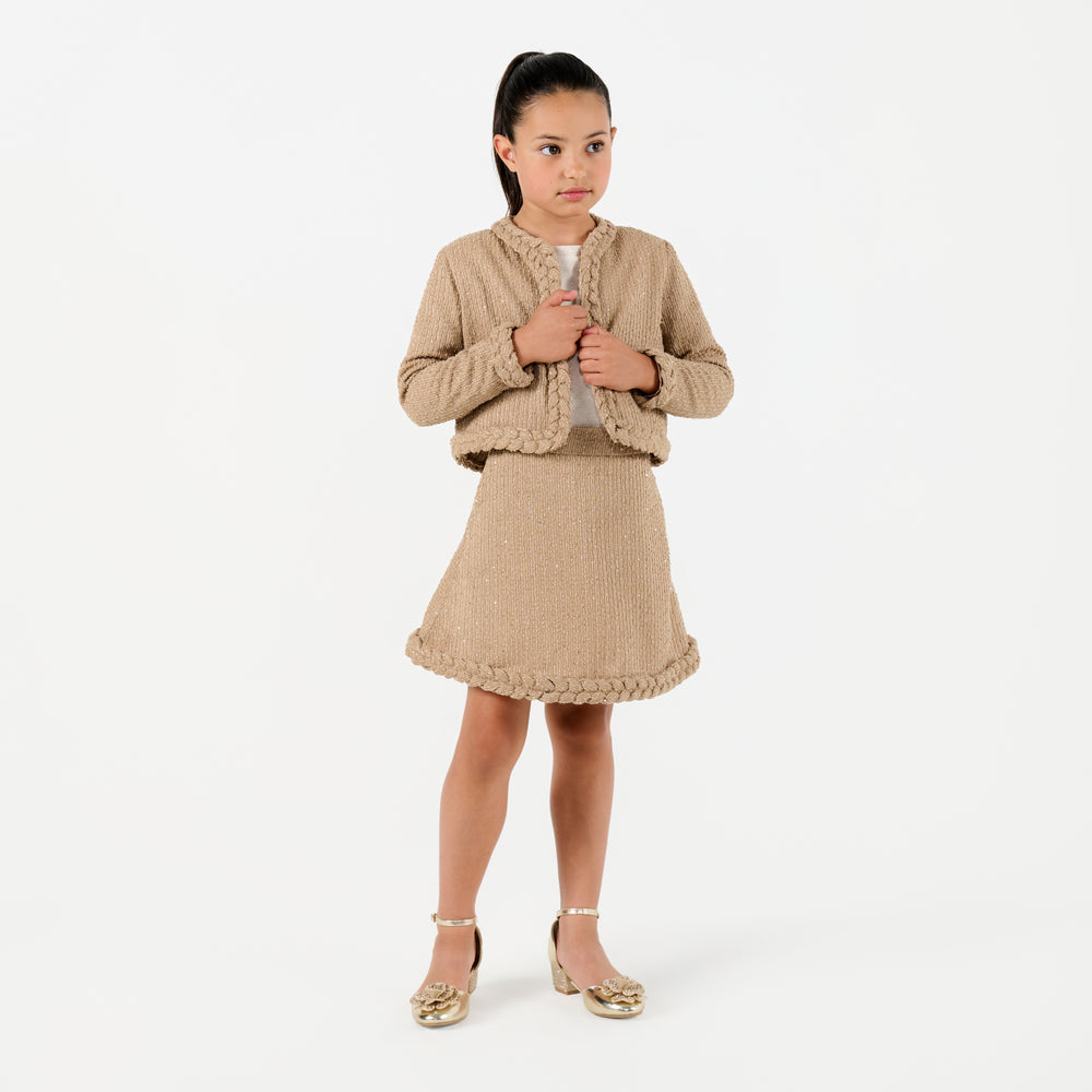 Tweed Jacket with Plait Detail