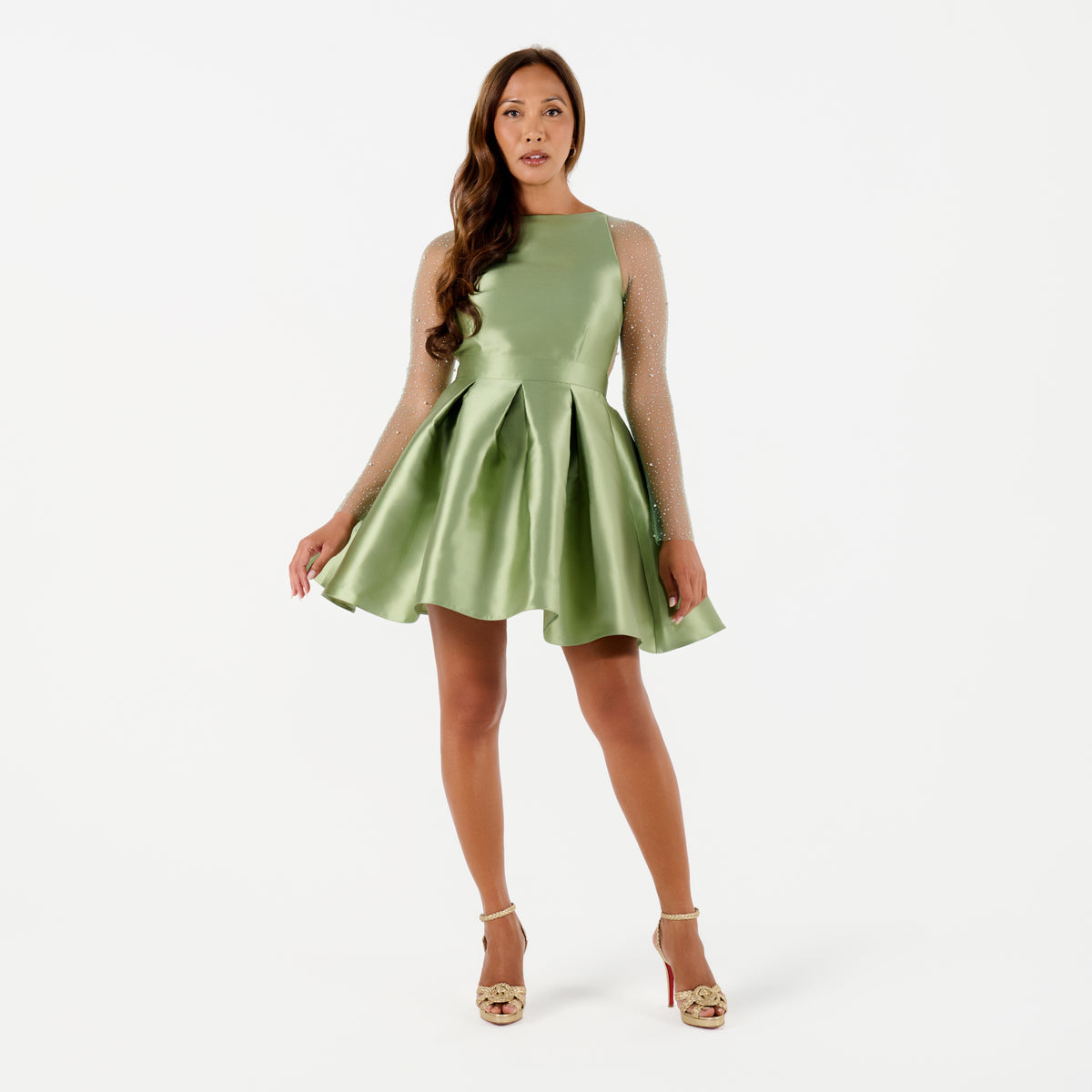 Women's Embellished Skater Dress