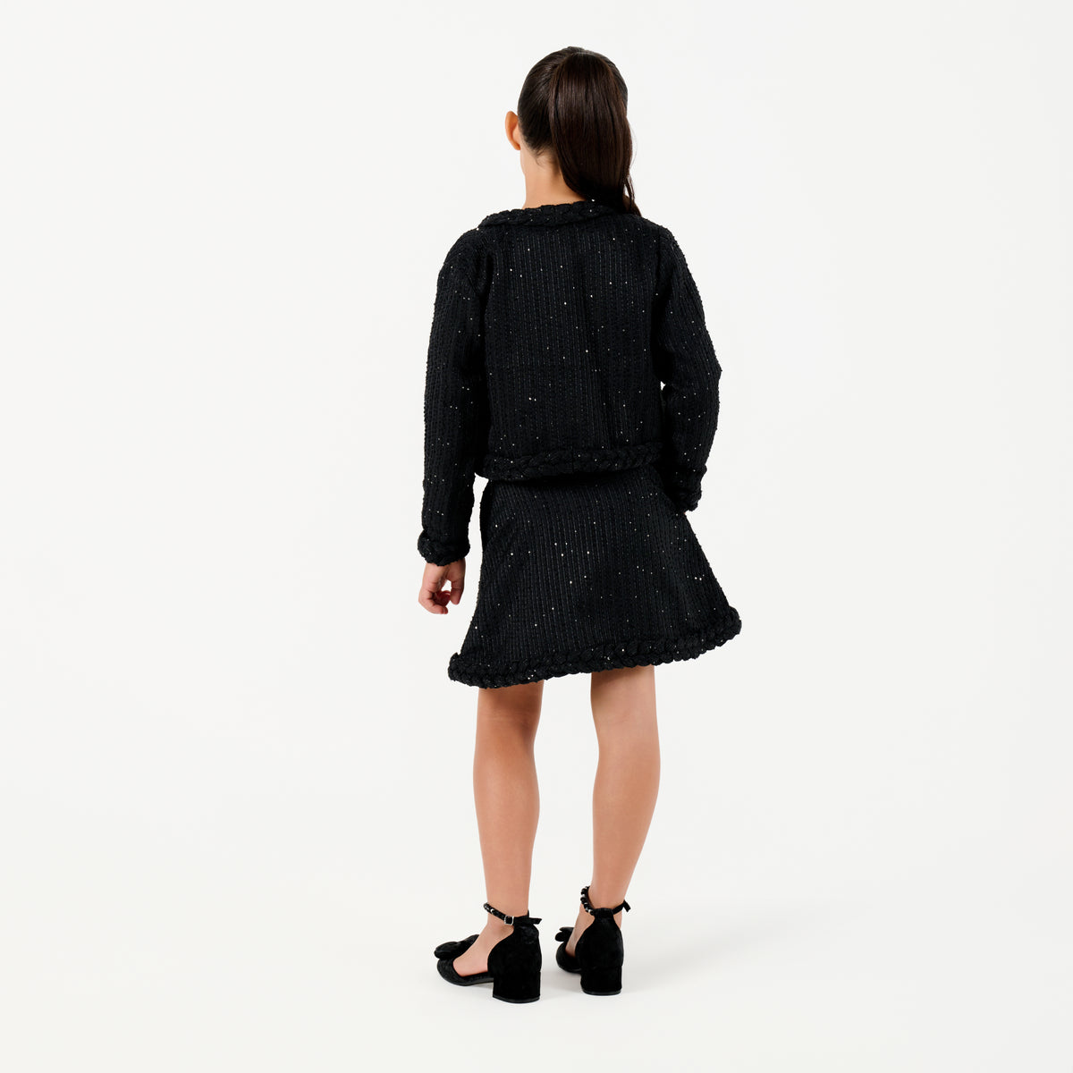 Tweed Jacket with Plait Detail