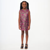 Jacquard Dress with Chain Detail