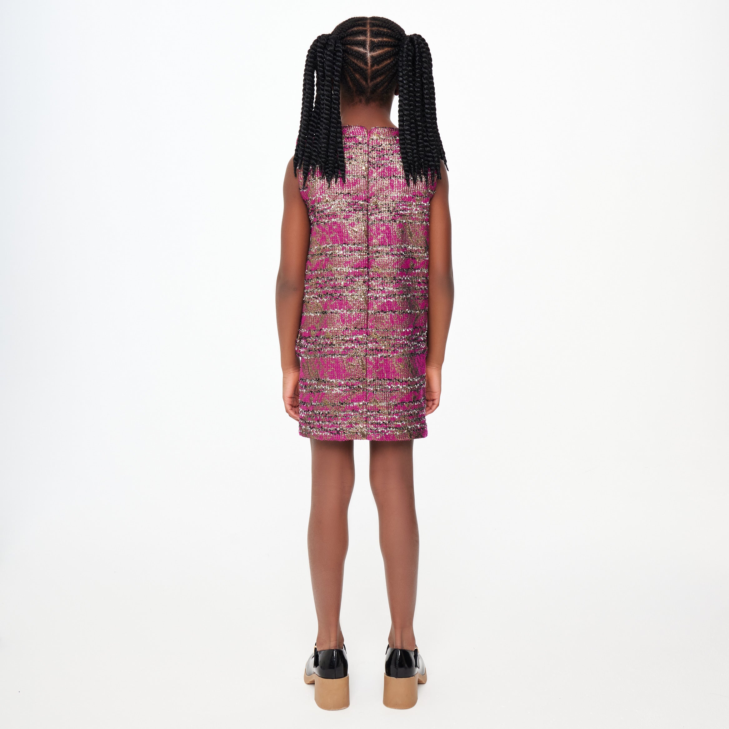 Jacquard Dress with Chain Detail